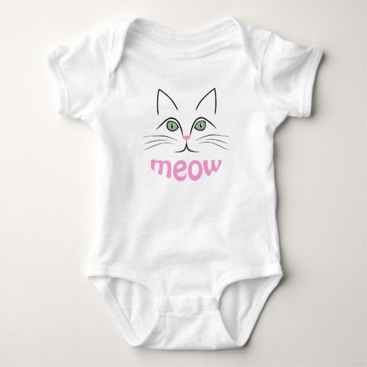 Katzengesicht Baby Strampler (Vorderseite)