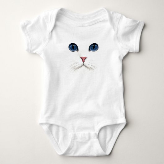 Katzengesicht Baby Strampler (Vorderseite)
