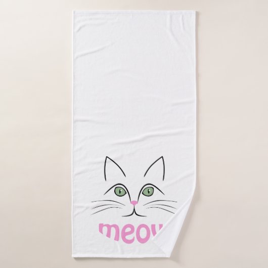 Katzengesicht Badehandtuch (Badehandtuch)