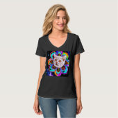 Katzengesicht Blume Goofy Kätzchen T-Shirt (Vorderseite Vollansicht)