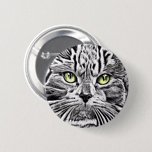 Katzengesicht Button (Vorne & Hinten)