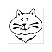 Katzengesicht Cartoon Art Briefmarke Gummistempel (Prägung)