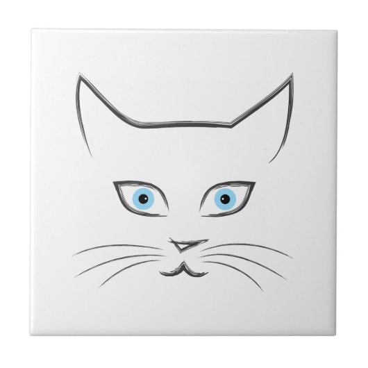 Katzengesicht Fliese (Vorderseite)