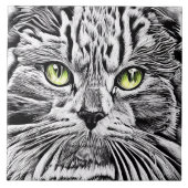 Katzengesicht Fliese (Vorderseite)