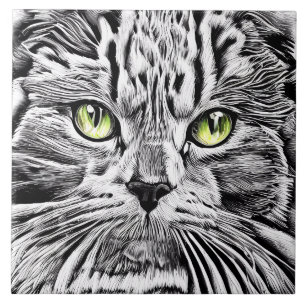 Katzengesicht Fliese