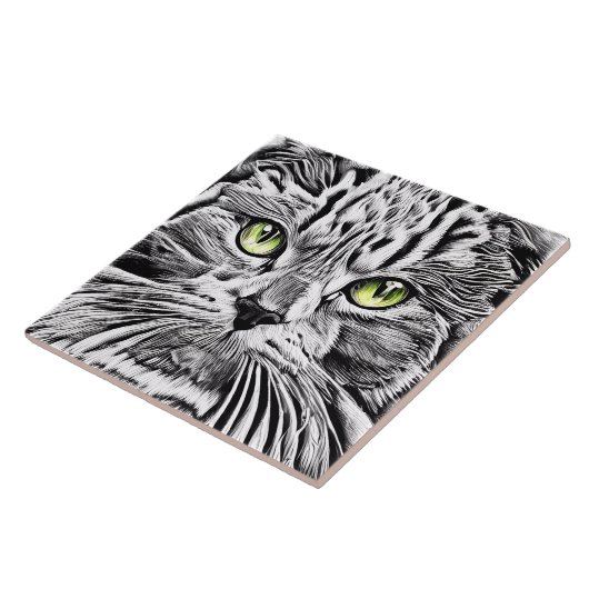 Katzengesicht Fliese (Seite)