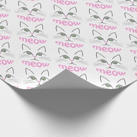 Katzengesicht Geschenkpapier (Ecke)