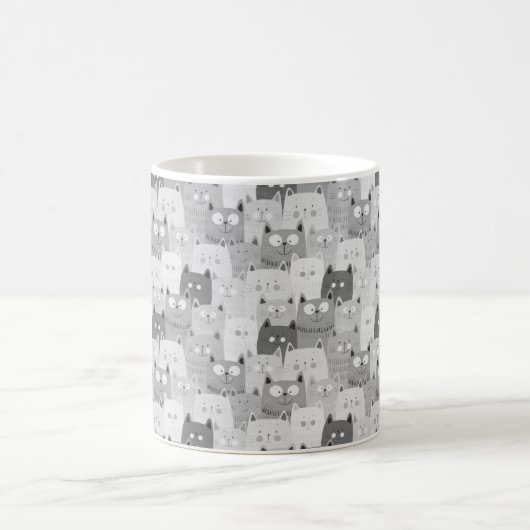 Katzengesicht Gesicht Kätzchen immer lustige Mem W Kaffeetasse (Mittel)