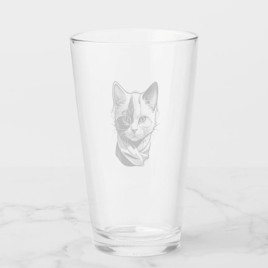 Katzengesicht Glas (Rückseite)