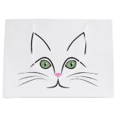 Katzengesicht Große Geschenktüte (Vorderseite)