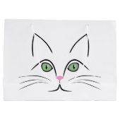Katzengesicht Große Geschenktüte (Rückseite)