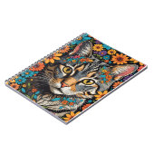 Katzengesicht in Blume Notizblock (Linke Seite)