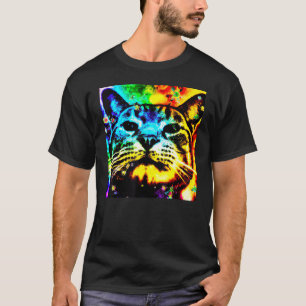 Katzengesicht in tiefer Farbe, bezauberndes Kätzch T-Shirt