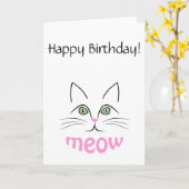 Katzengesicht Karte (Gelbe Blume)