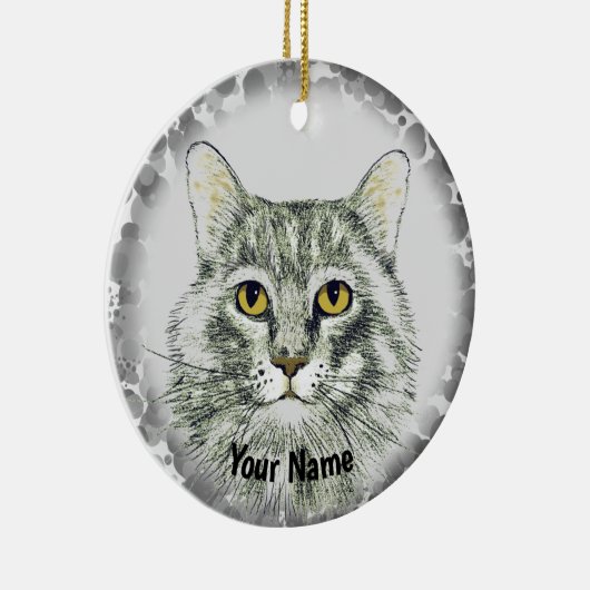 Katzengesicht Keramik Ornament (Rechts)