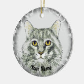 Katzengesicht Keramik Ornament (Links)