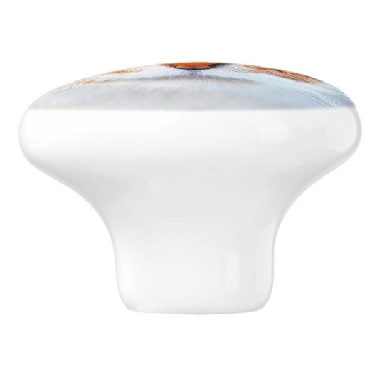 Katzengesicht Keramikknauf (Seitenansicht)