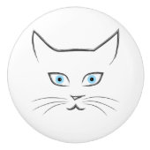 Katzengesicht Keramikknauf (Vorderseite)