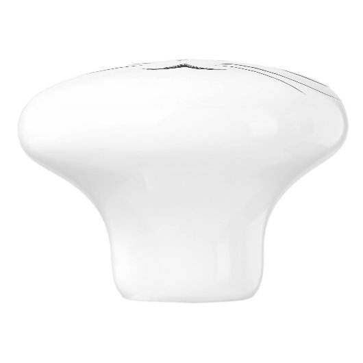 Katzengesicht Keramikknauf (Seitenansicht)