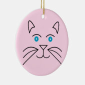 Katzengesicht Keramikornament (Rechts)