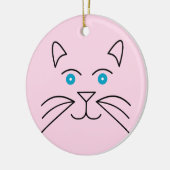 Katzengesicht Keramikornament (Links)