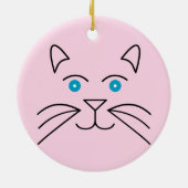 Katzengesicht Keramikornament (Hinten)