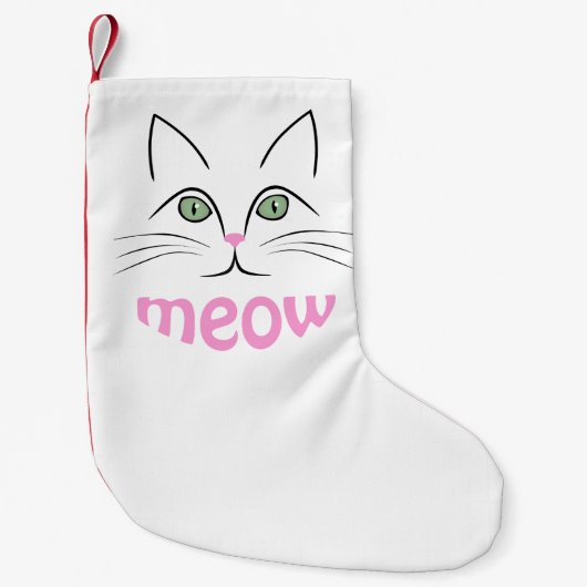 Katzengesicht Kleiner Weihnachtsstrumpf (Vorderseite)