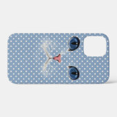 Katzengesicht mit Polka-Punkten Case-Mate iPhone Hülle (Rückseite (Horizontal))