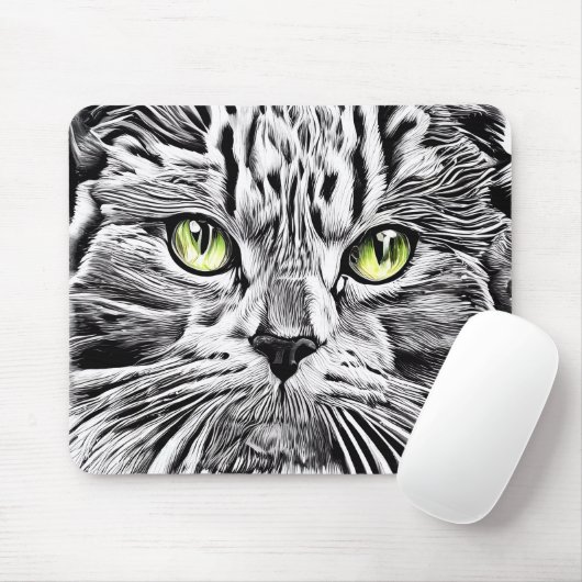Katzengesicht Mousepad (Mit Mouse)