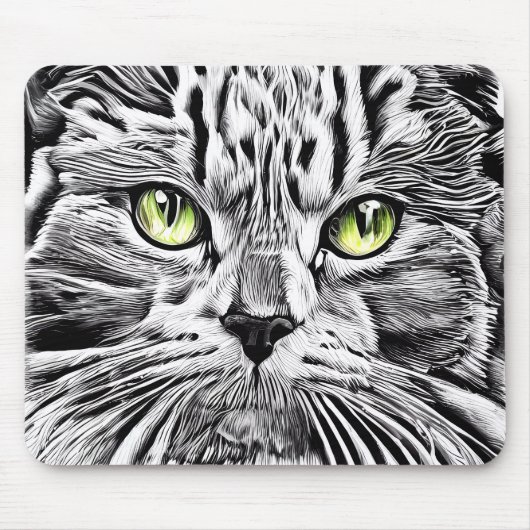 Katzengesicht Mousepad (Vorne)