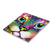 Katzengesicht Naher Pop Art Fliese (Seite)