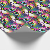 Katzengesicht Naher Pop Art Geschenkpapier (Ecke)