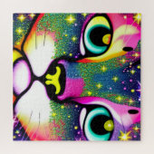 Katzengesicht Naher Pop Art Puzzle (Horizontal)