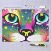 Katzengesicht Naher Pop Art Seidenpapier (Handwerk)