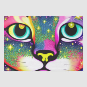 Katzengesicht Naher Pop Art Seidenpapier