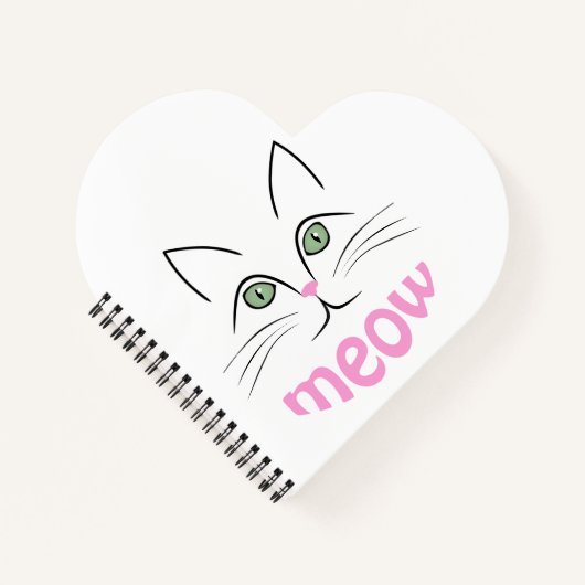 Katzengesicht Notizbuch (Vorderseite)