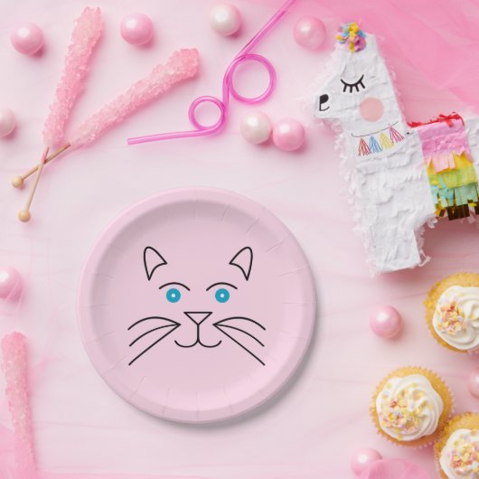Katzengesicht Pappteller (Party)
