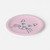 Katzengesicht Pappteller (Schrägansicht)