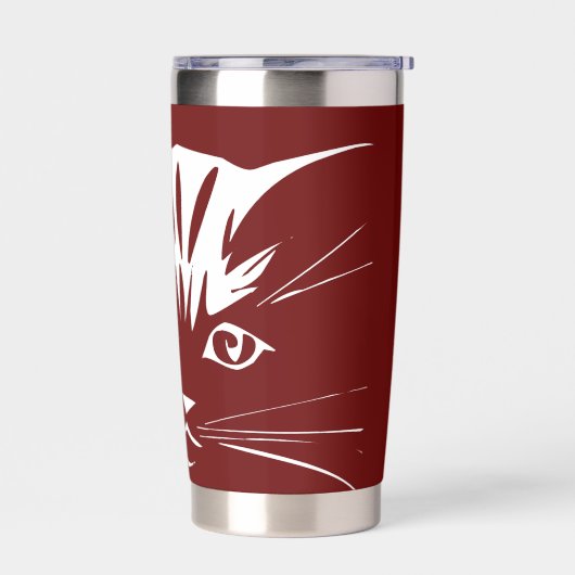 Katzengesicht personalisiert thermobecher (Links)