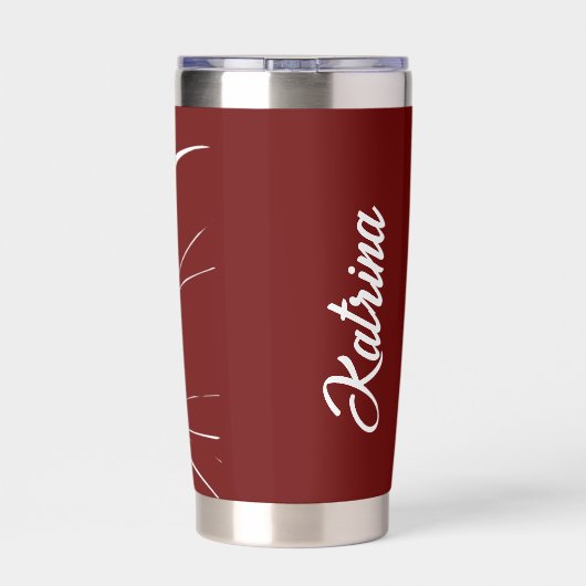 Katzengesicht personalisiert thermobecher (Rückseite)