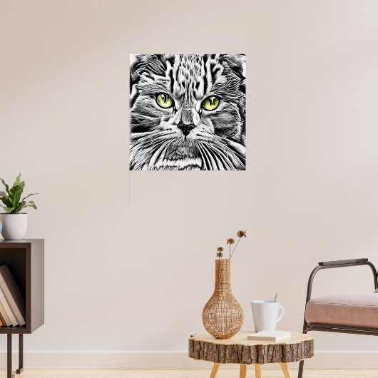 Katzengesicht Poster (Wohnzimmer 3)