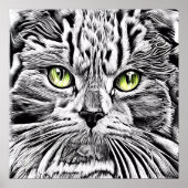 Katzengesicht Poster (Vorne)