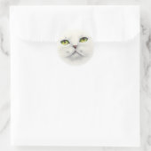 Katzengesicht Runder Aufkleber (Tasche)