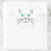 Katzengesicht Runder Aufkleber (Tasche)
