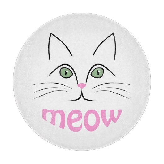 Katzengesicht Schneidebrett (Vorderseite)