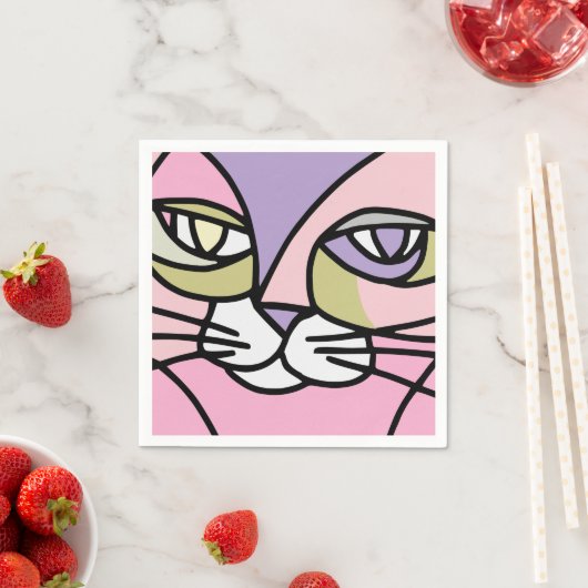 Katzengesicht Serviette (Beispiel)