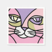 Katzengesicht Serviette (Vorderseite)