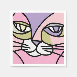 Katzengesicht Serviette