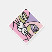 Katzengesicht Serviette (Ecke)