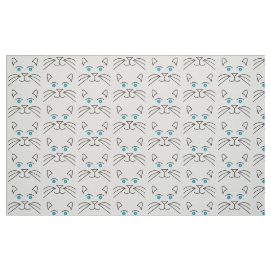 Katzengesicht Stoff (Fat Quarter (45,7 x 55,9 cm))